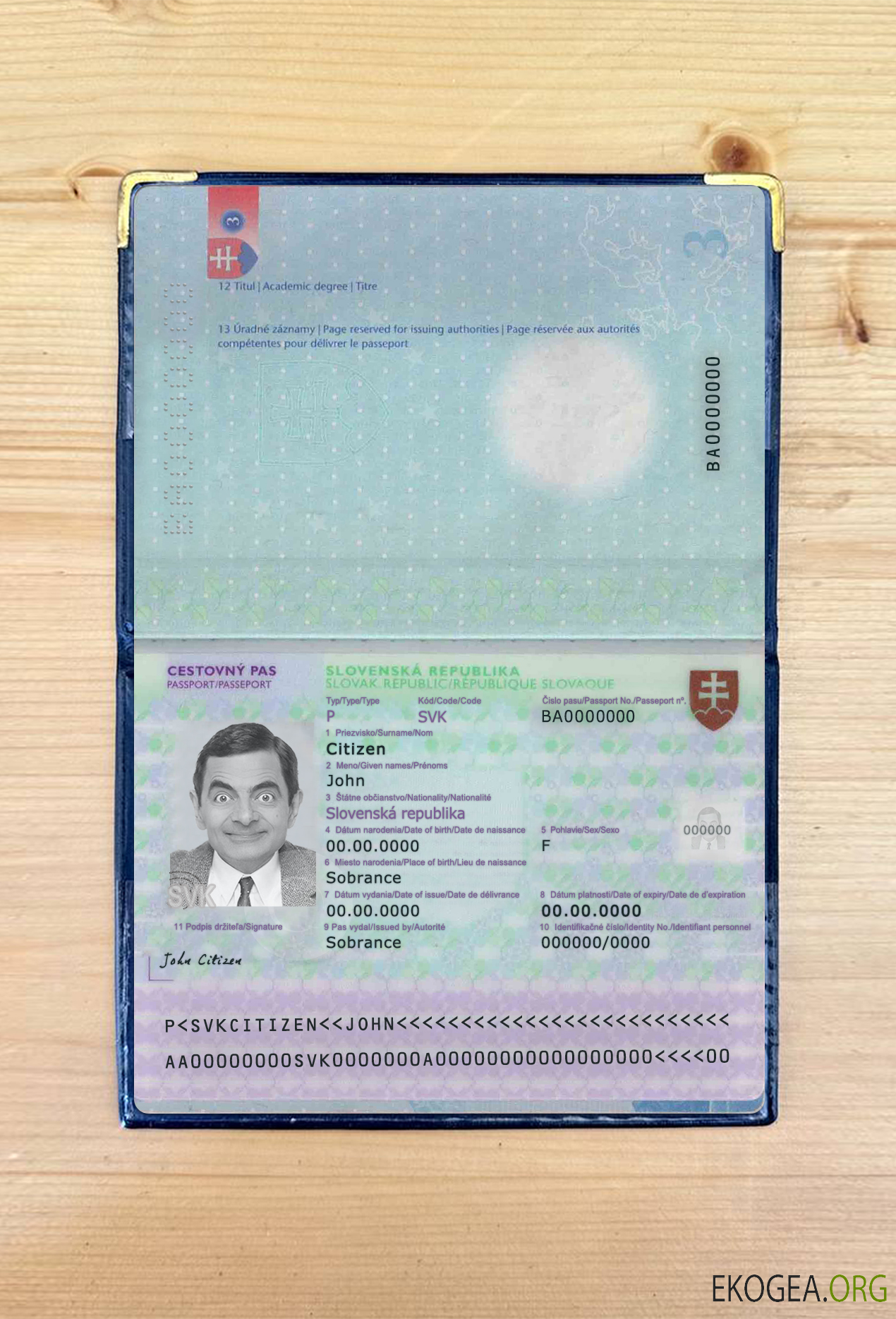 Passeport slovaque version 3 photolook